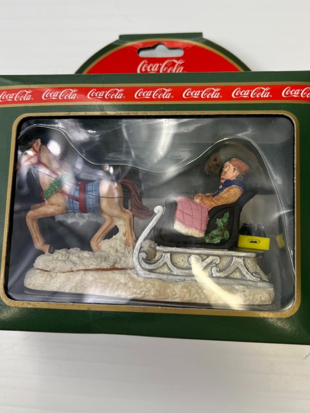 Vintage Coca Cola Sleigh Ride 64324 Town Square Collection Holiday Work Party Ni